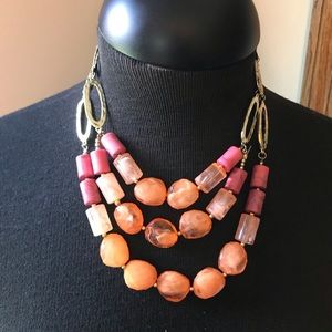 Orange and pick necklace